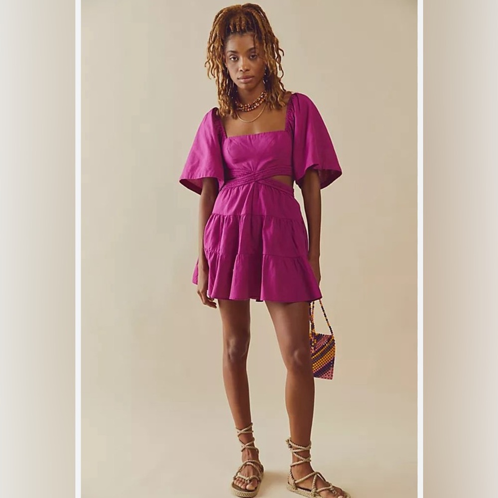 Free People Cross of Sunlight Mini Dress